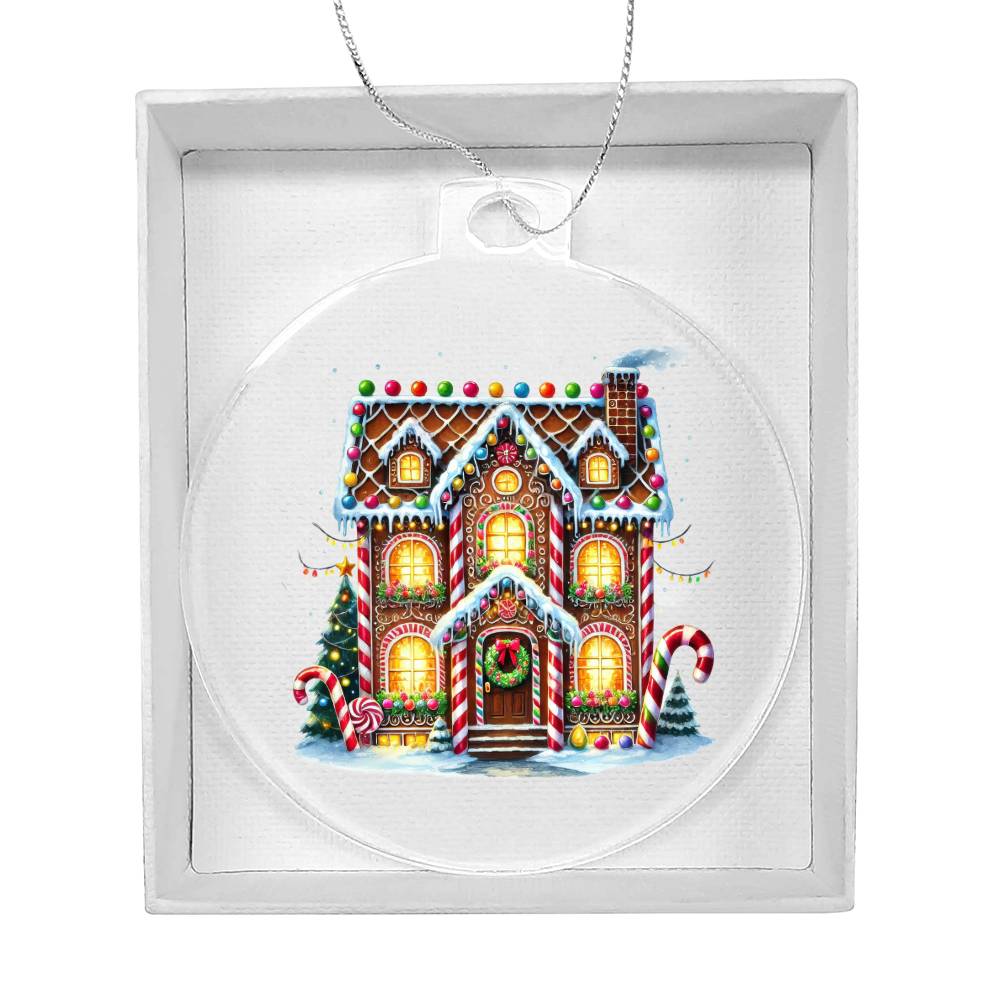 Christmas Gingerbread House 024 - Acrylic Ornament
