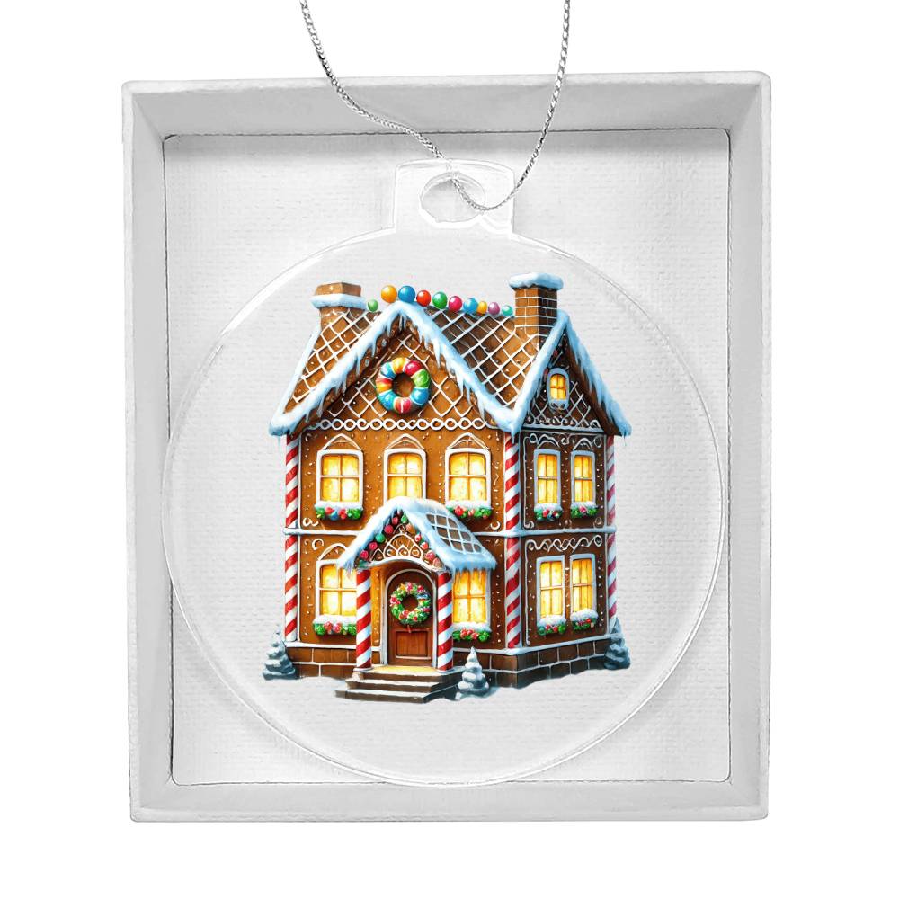 Christmas Gingerbread House 011 - Acrylic Ornament