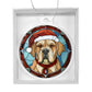 Dog Stained Glass Christmas Design 004 - Acrylic Ornament