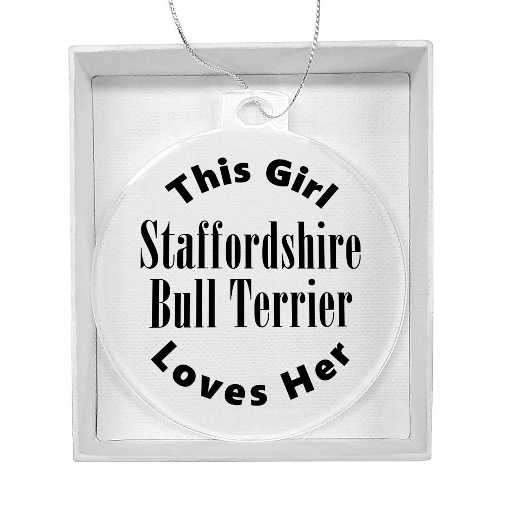 Staffordshire Bull Terrier - Acrylic Ornament