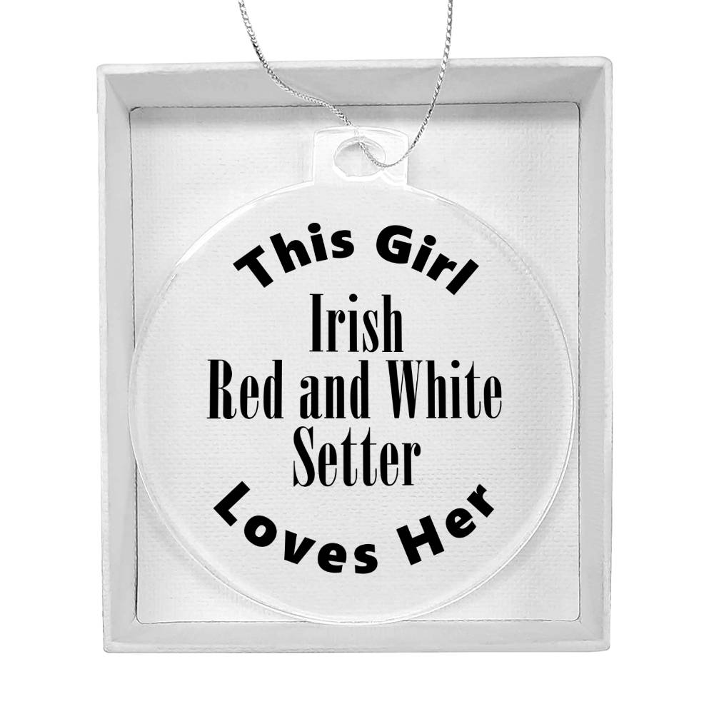 Irish Red and White Setter - Acrylic Ornament