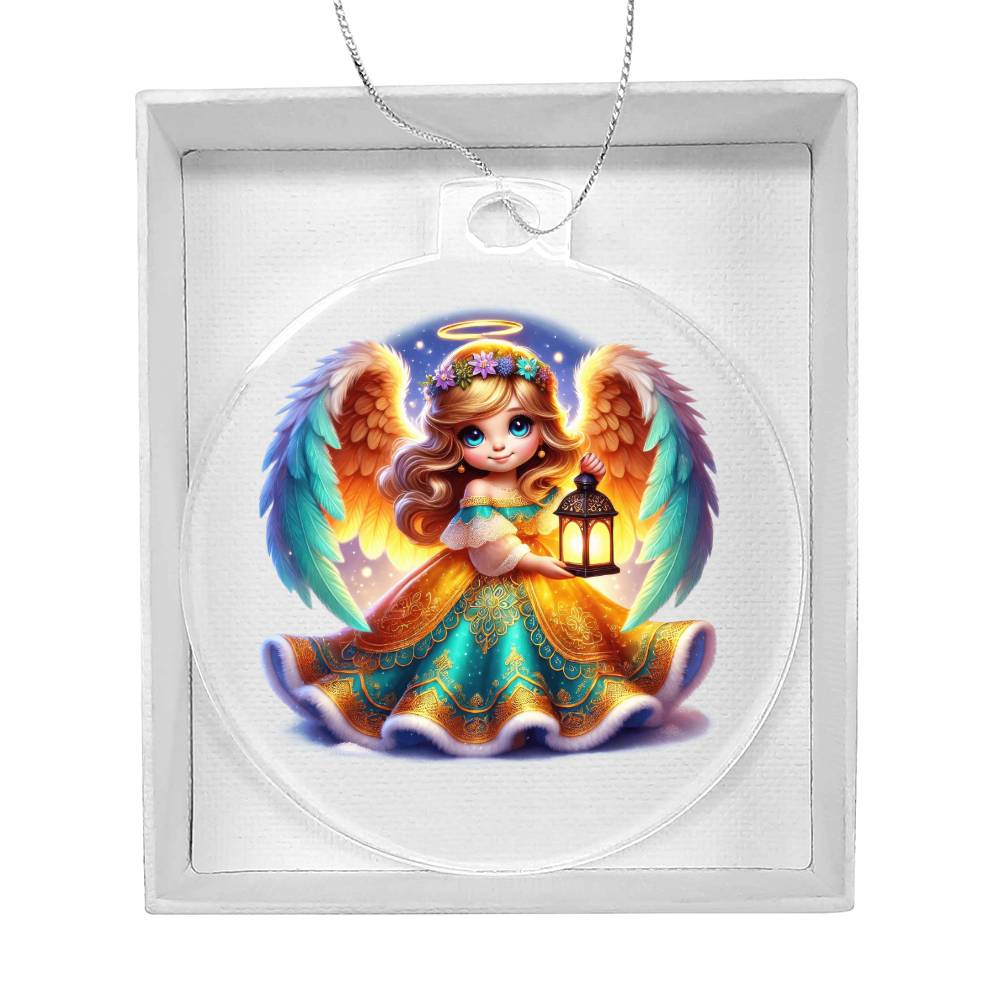 Cute Christmas Angel 010 - Acrylic Ornament