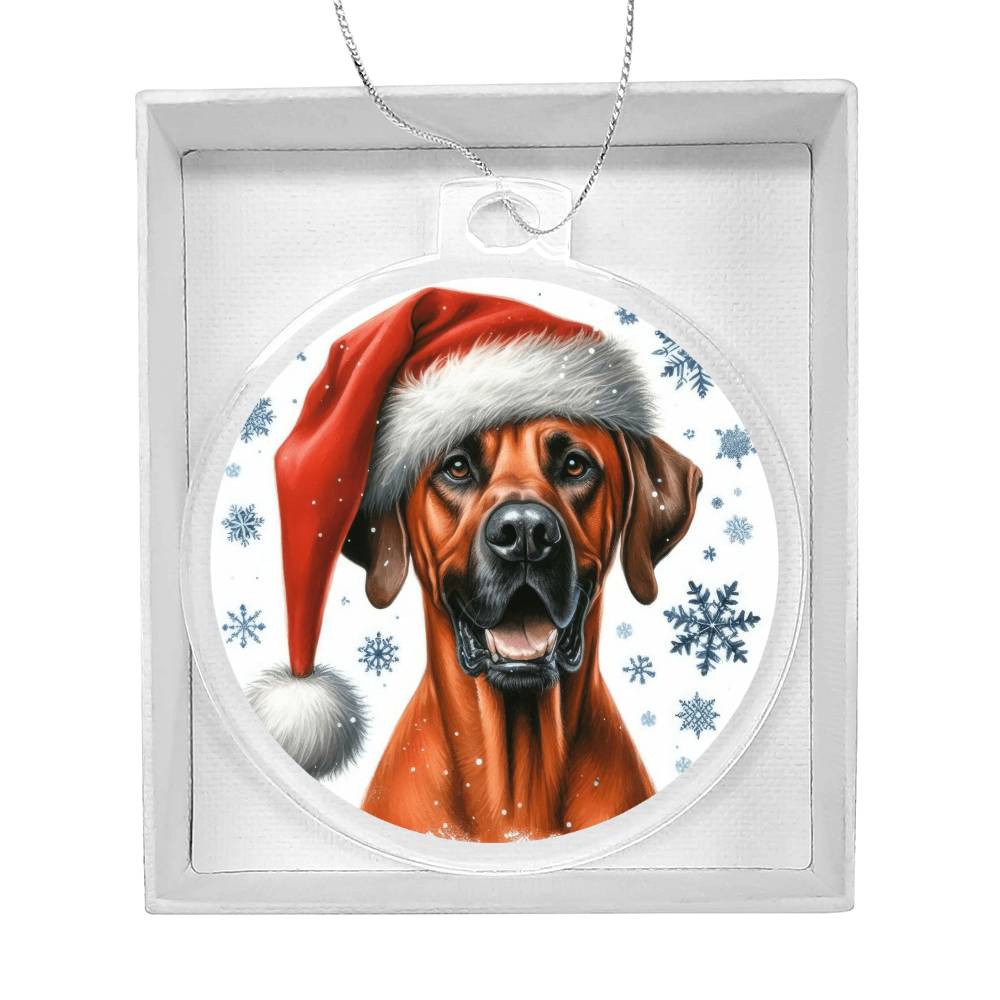 Christmas Dog - Rhodesian Ridgeback - Acrylic Ornament