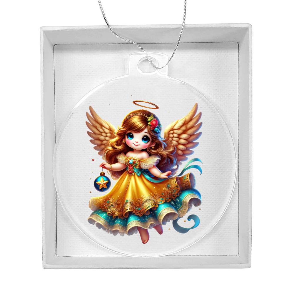 Cute Christmas Angel 023 - Acrylic Ornament