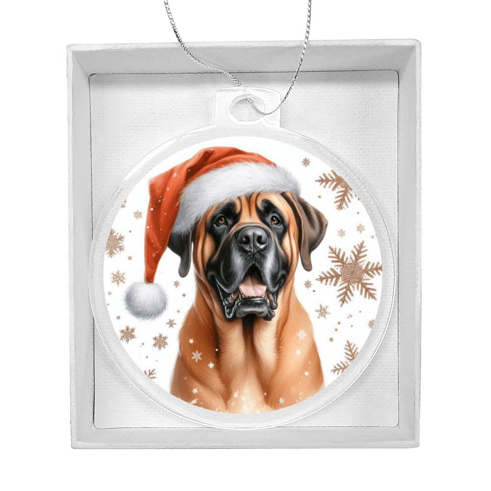 Christmas Dog - Boerboel - Acrylic Ornament
