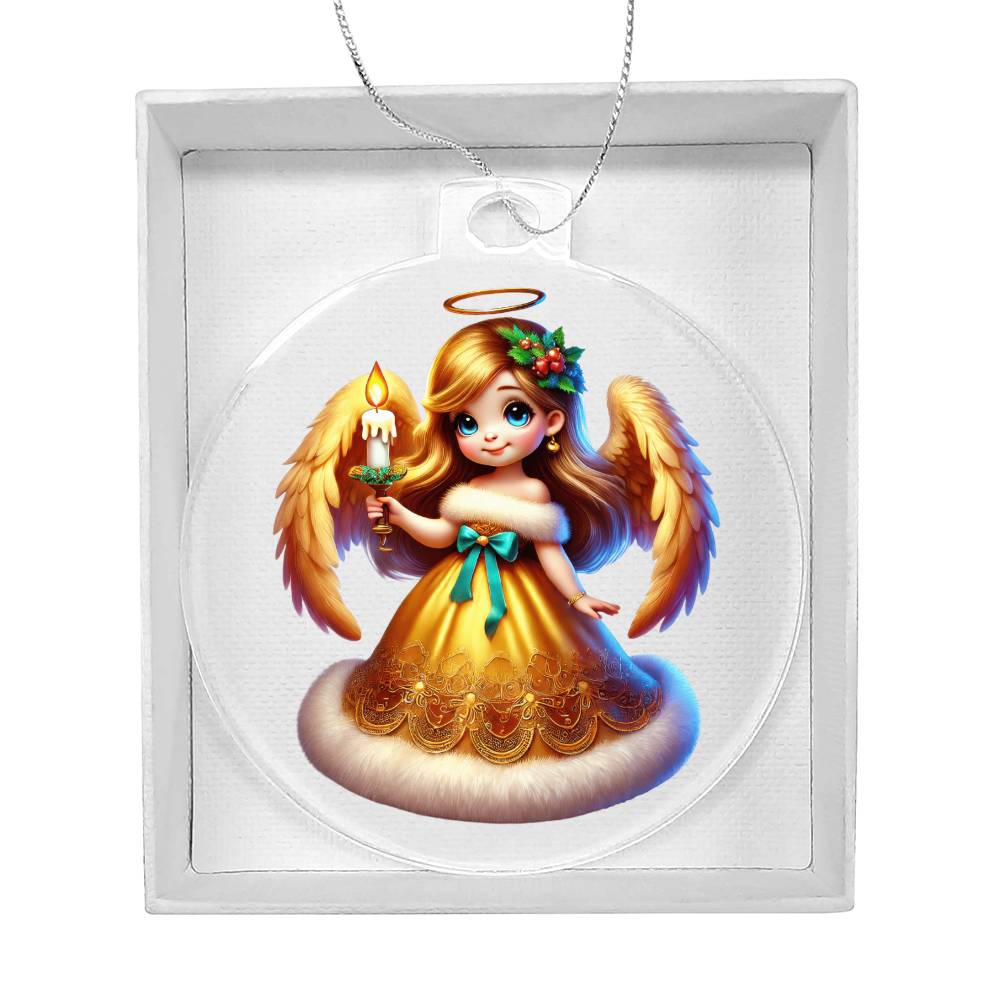 Cute Christmas Angel 017 - Acrylic Ornament
