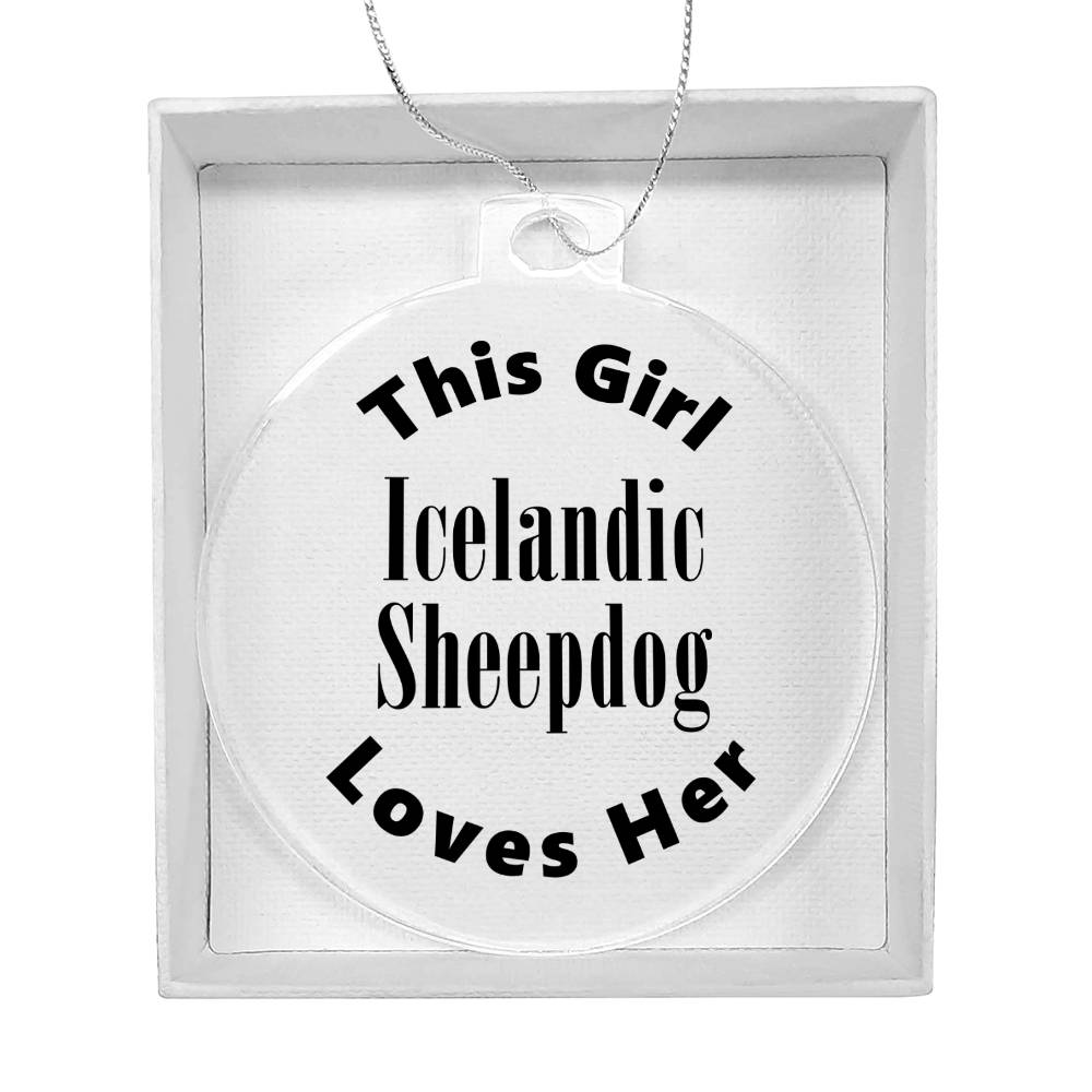Icelandic Sheepdog - Acrylic Ornament