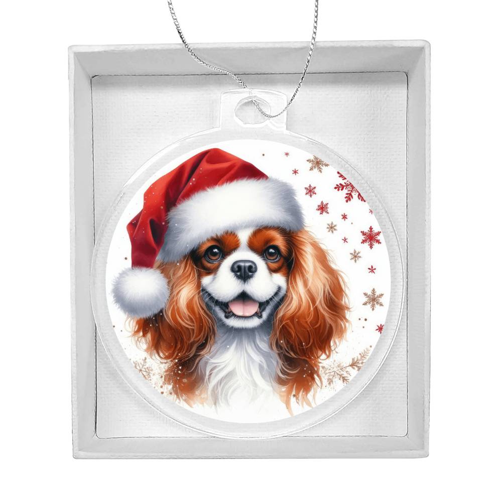 Christmas Dog - Cavalier King Charles Spaniel - Acrylic Ornament