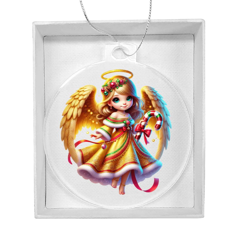 Cute Christmas Angel 020 - Acrylic Ornament