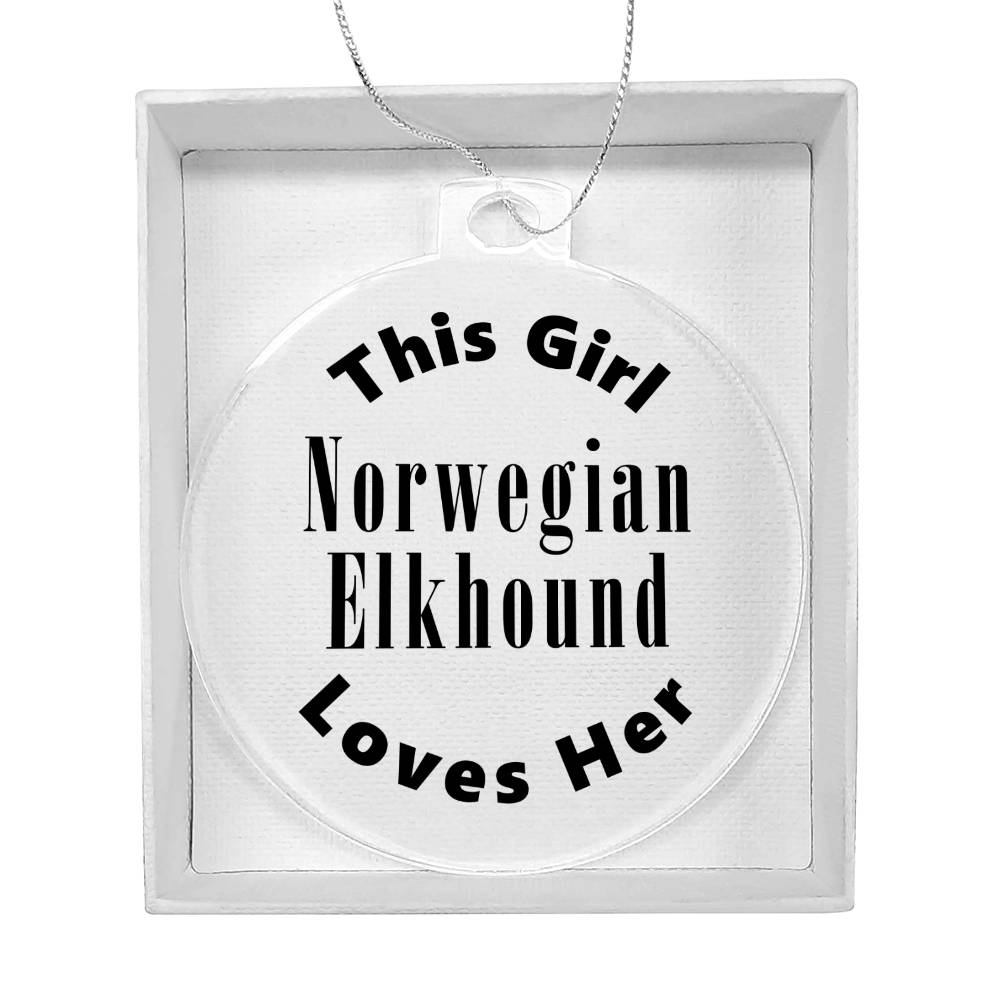 Norwegian Elkhound - Acrylic Ornament