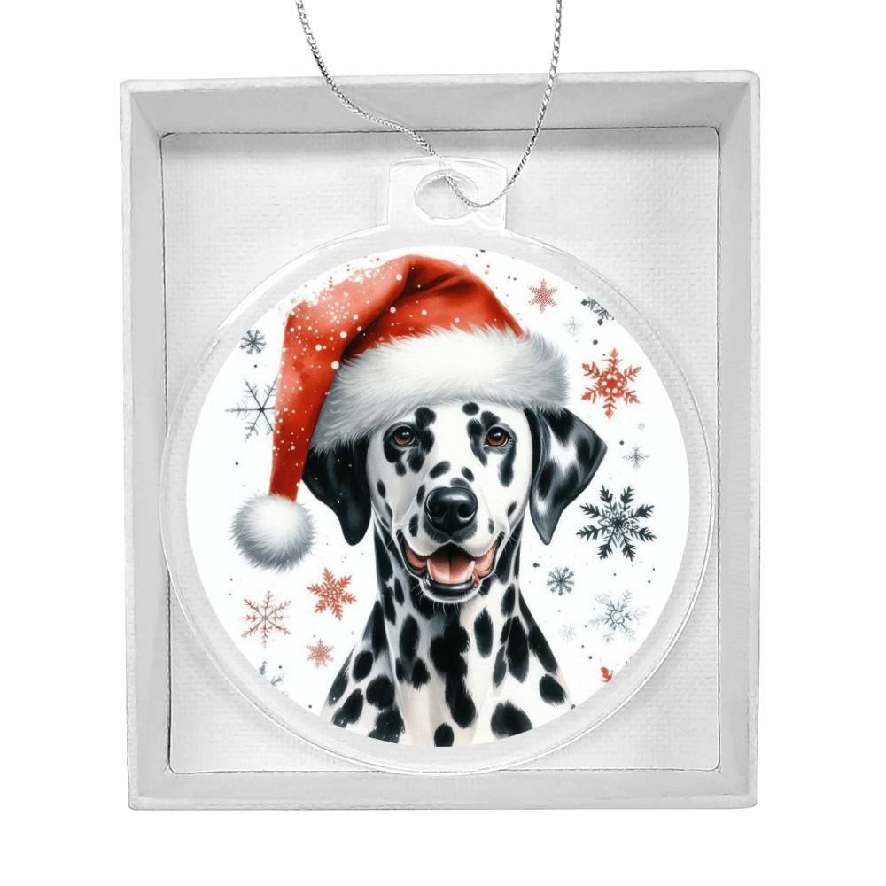 Christmas Dog - Dalmatian - Acrylic Ornament