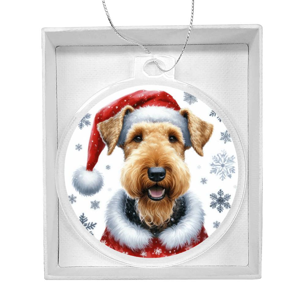 Christmas Dog - Airedale Terrier - Acrylic Ornament