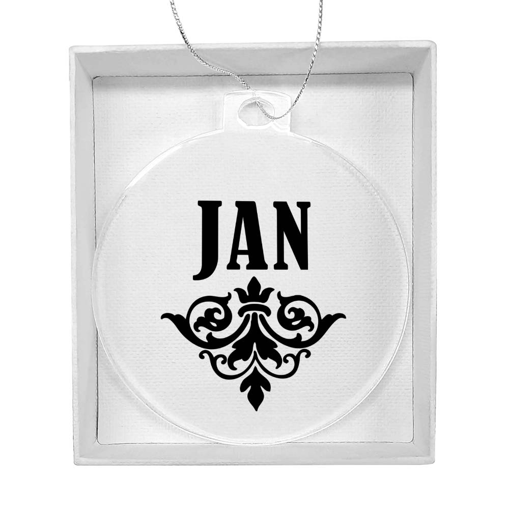 Jan v01 - Acrylic Ornament