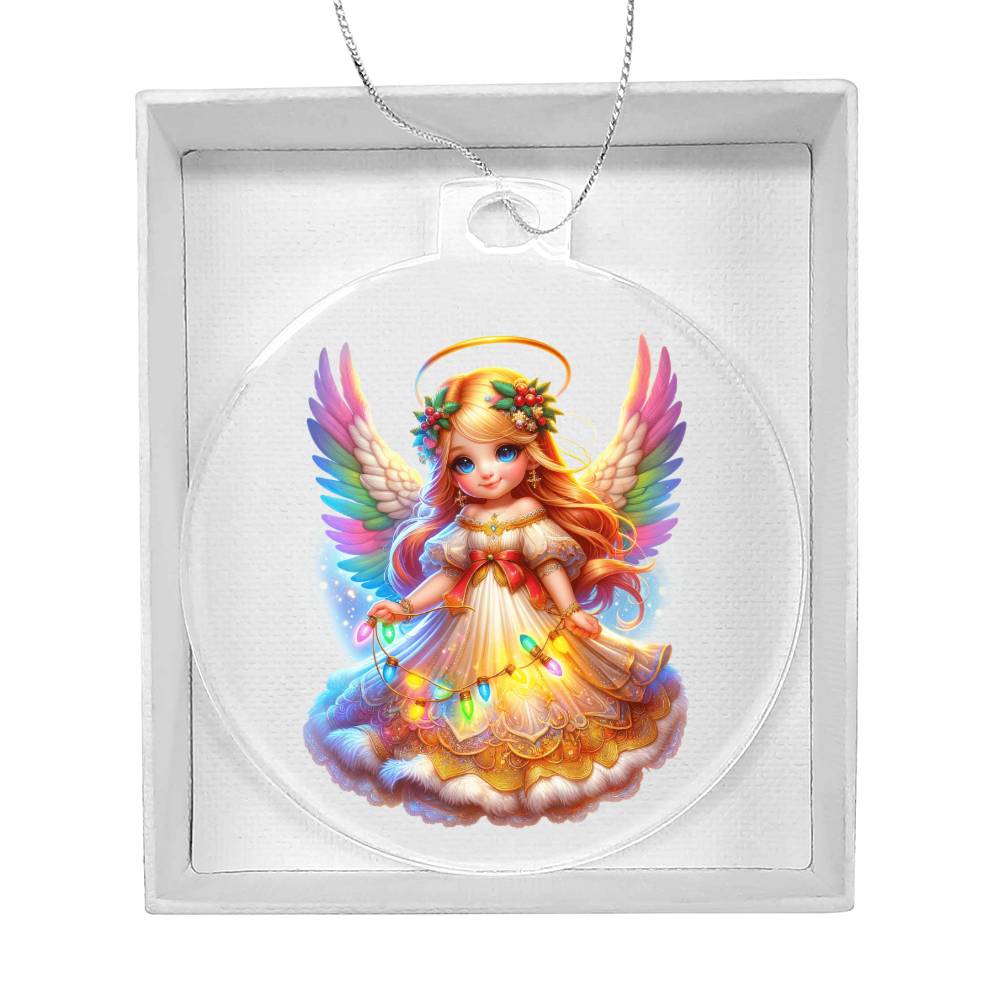Cute Christmas Angel 005 - Acrylic Ornament