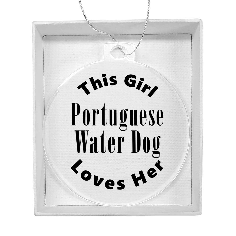 Portuguese Water Dog - Acrylic Ornament