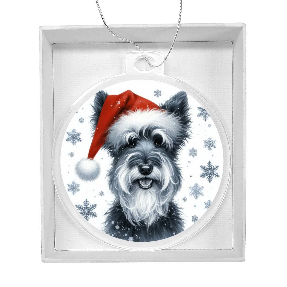 Christmas Dog - Kerry Blue Terrier - Acrylic Ornament