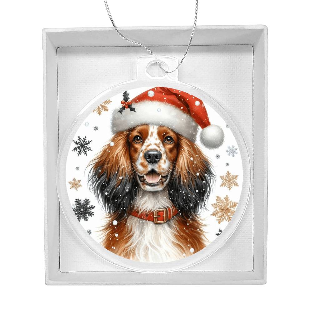 Christmas Dog - Sussex Spaniel - Acrylic Ornament