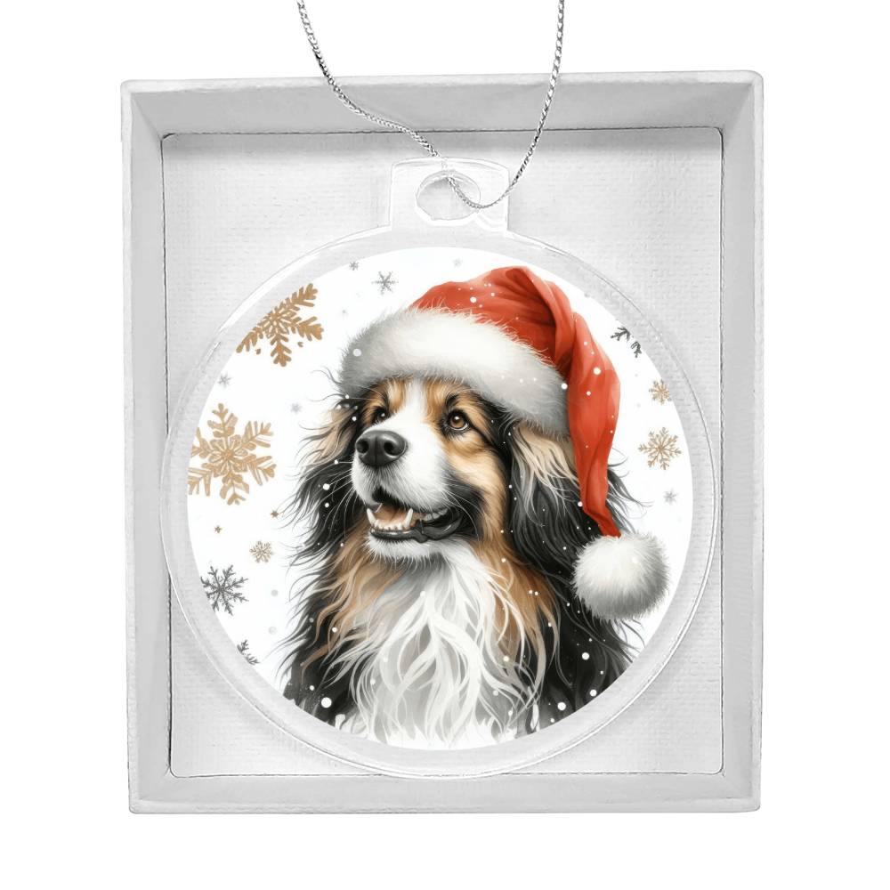 Christmas Dog - Barbet - Acrylic Ornament