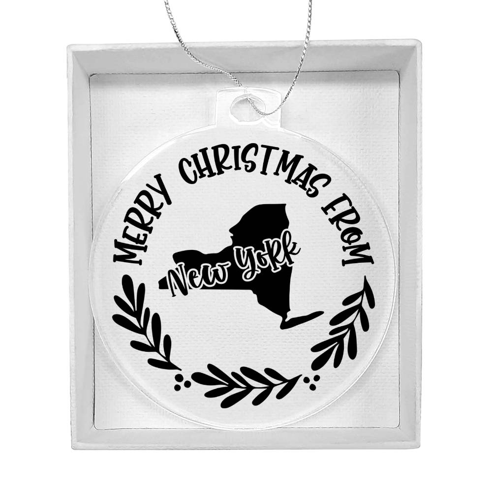 Merry Christmas From New York - Acrylic Ornament