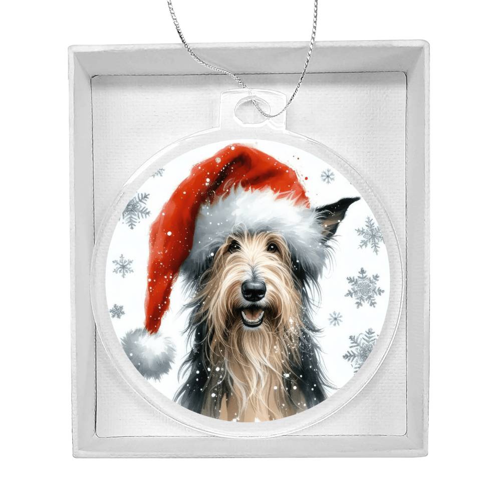 Christmas Dog - Scottish Deerhound - Acrylic Ornament