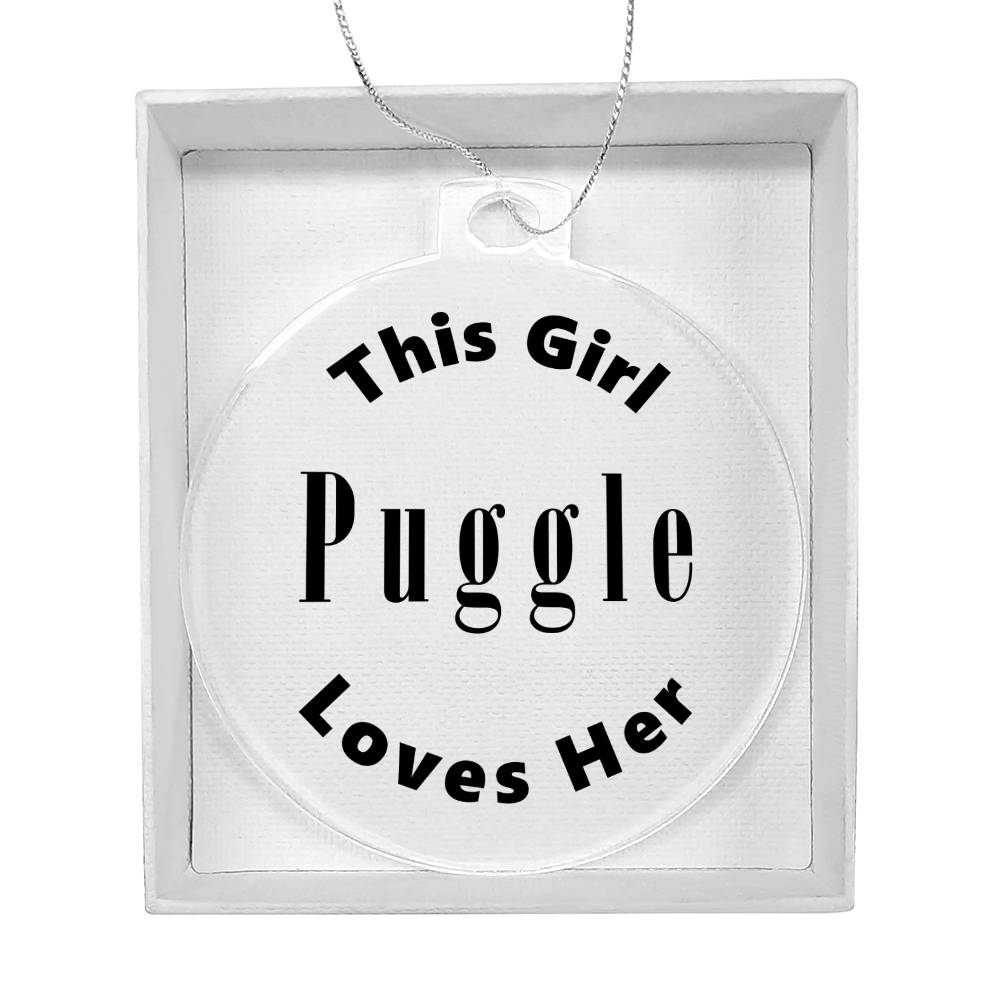 Puggle - Acrylic Ornament