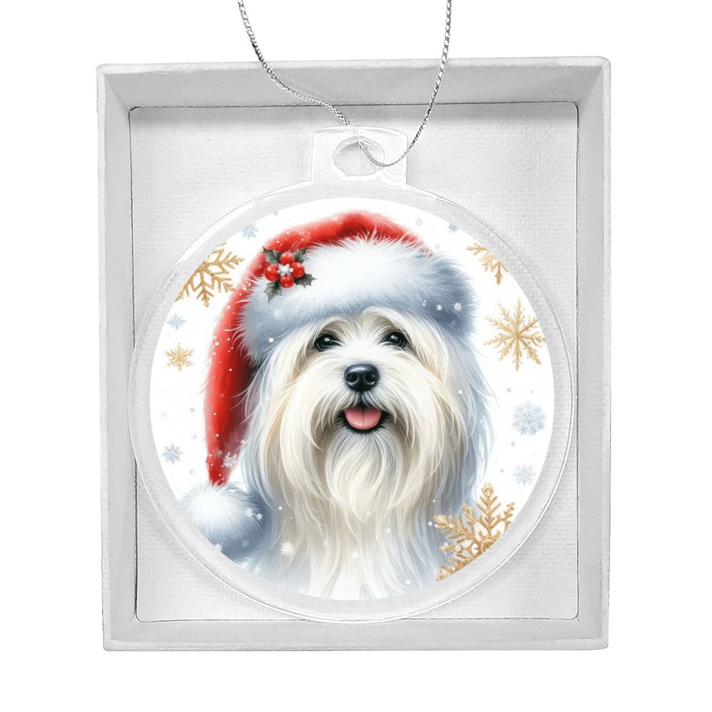 Christmas Dog - Coton De Tulear - Acrylic Ornament