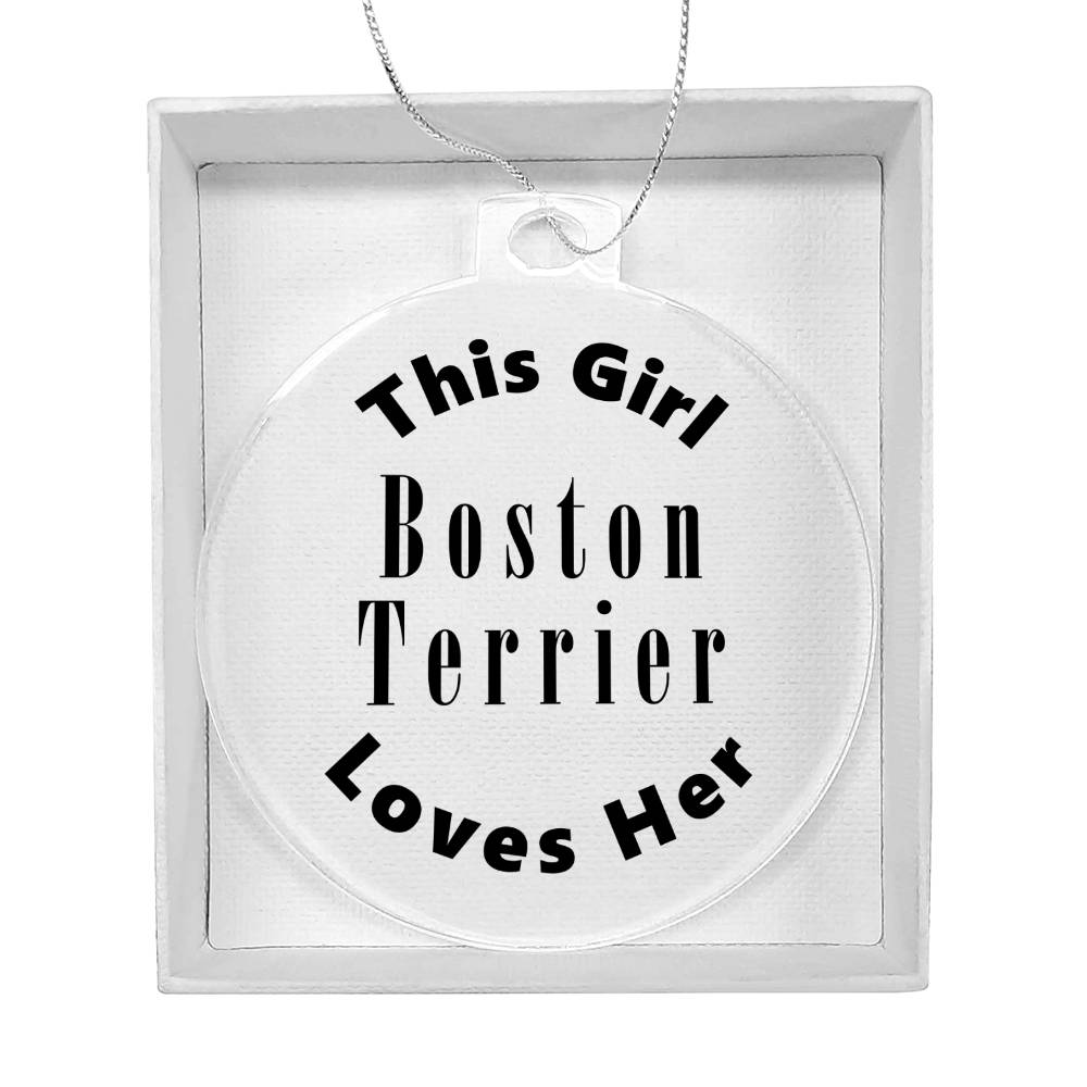 Boston Terrier - Acrylic Ornament