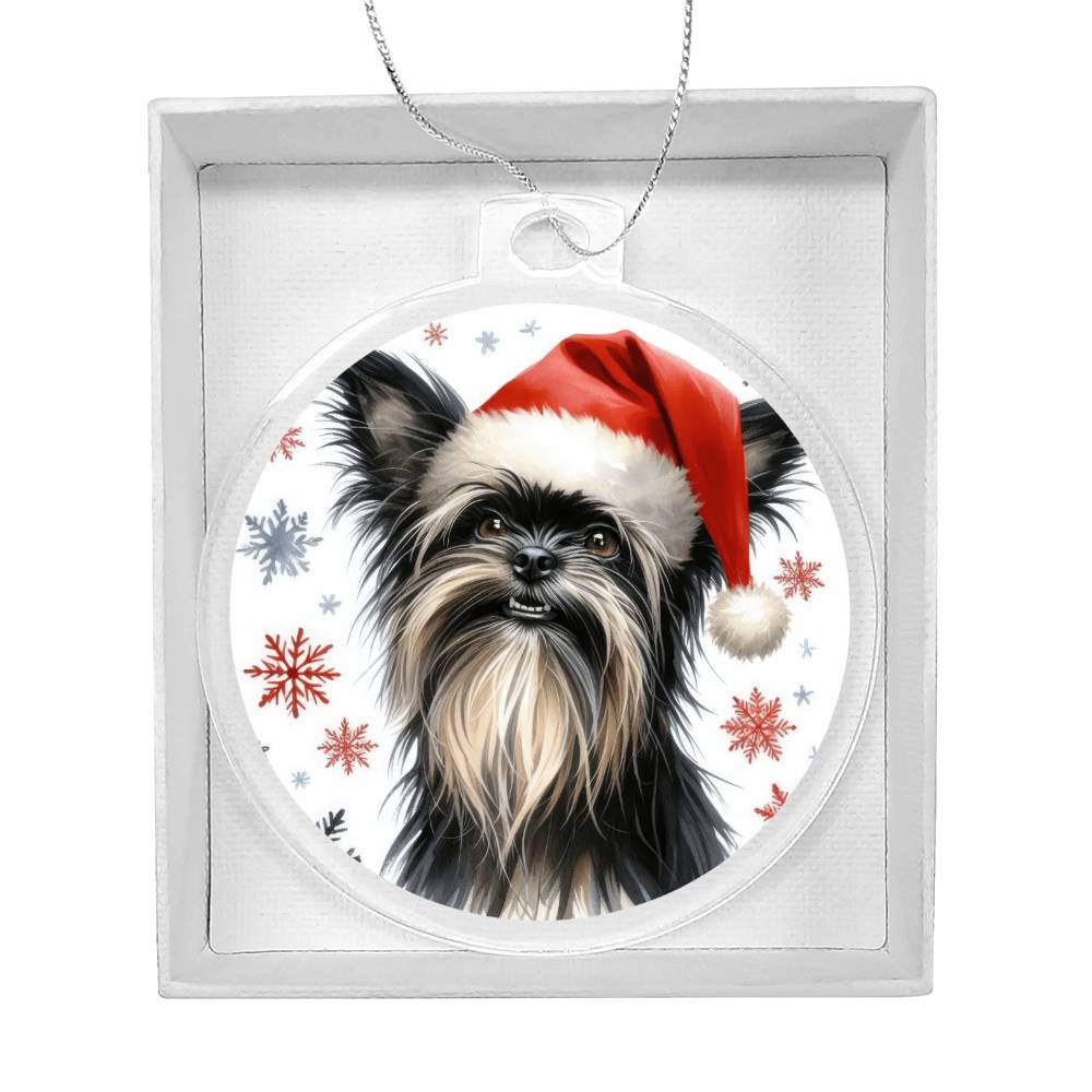 Christmas Dog - Affenpinscher - Acrylic Ornament