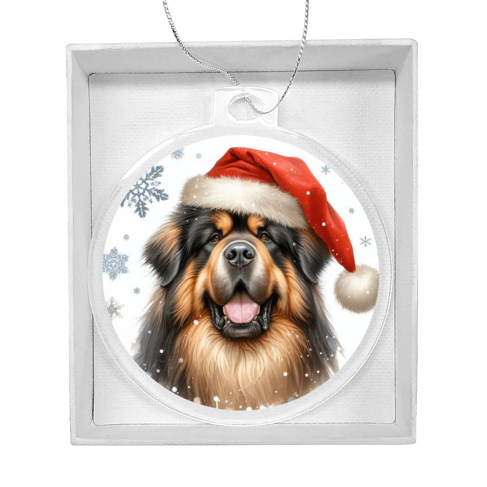 Christmas Dog - Tibetan Mastiff - Acrylic Ornament