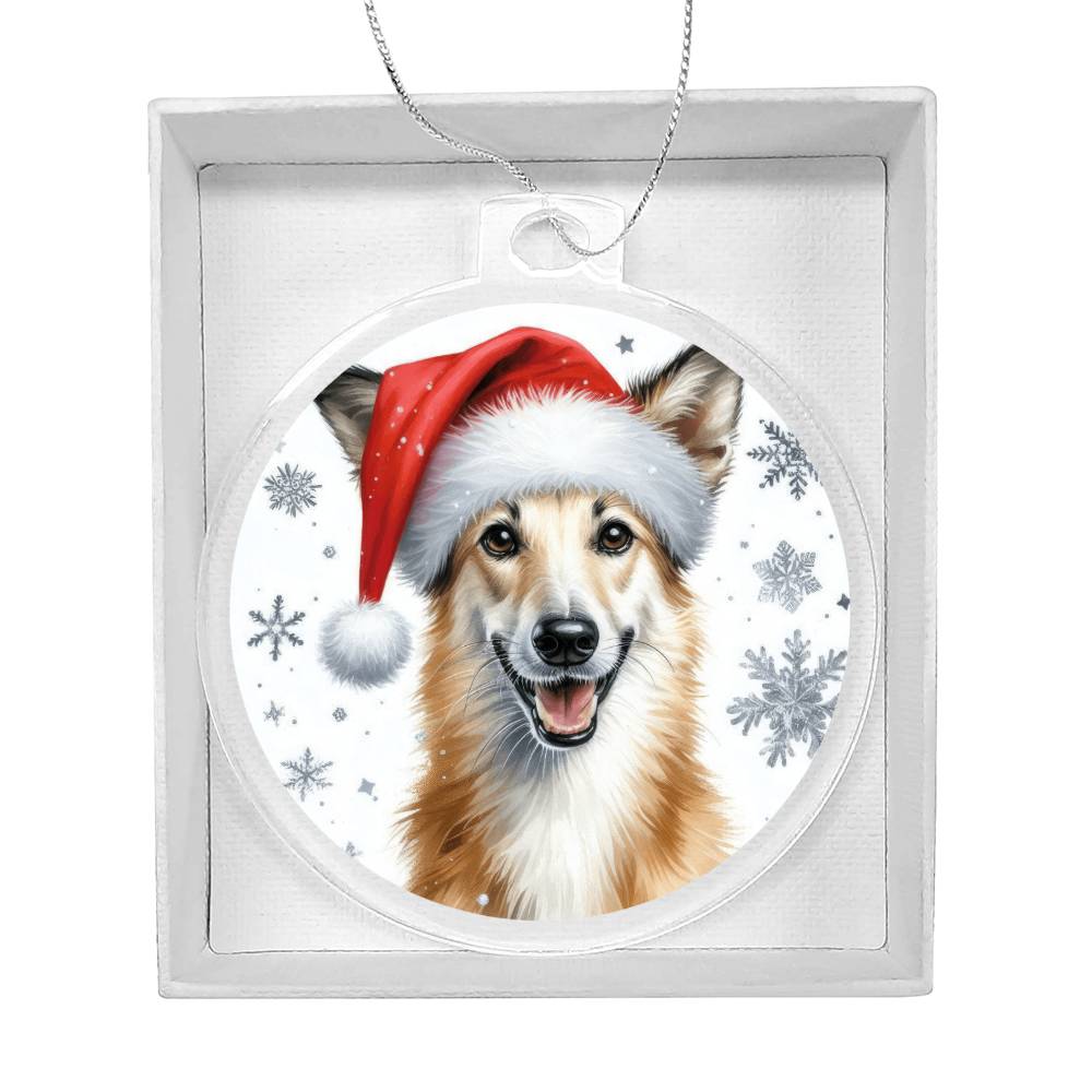 Christmas Dog - Portuguese Podengo Pequeno - Acrylic Ornament