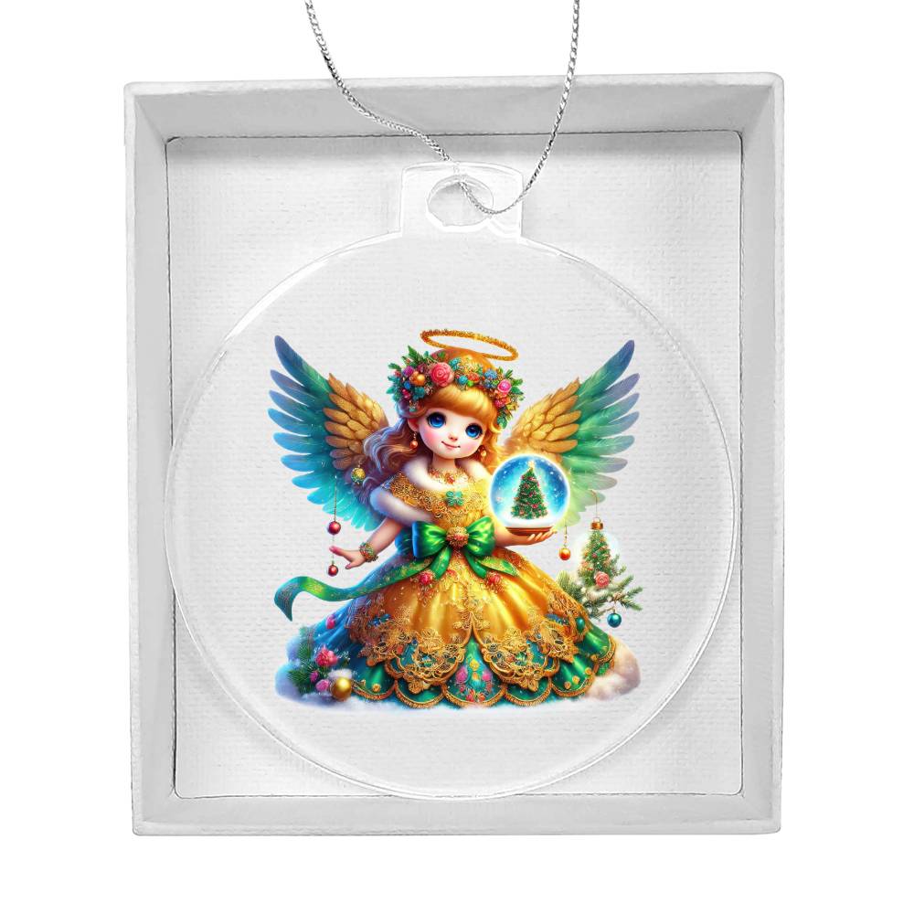 Cute Christmas Angel 011 - Acrylic Ornament
