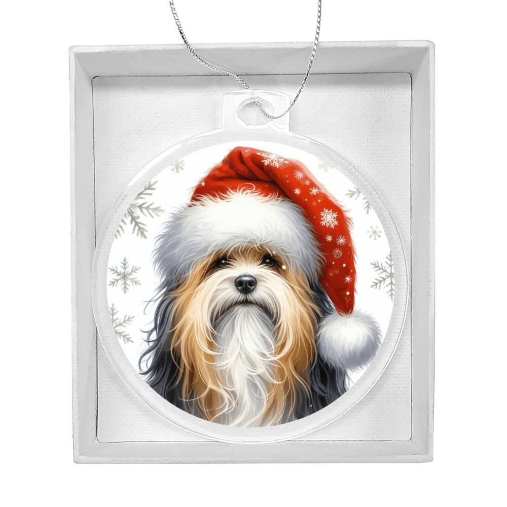 Christmas Dog - Lowchen - Acrylic Ornament