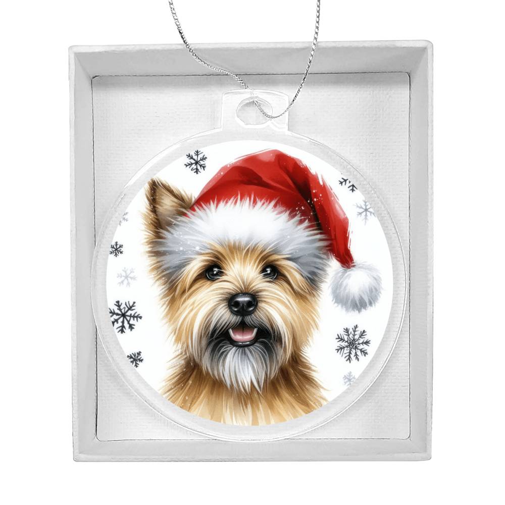 Christmas Dog - Norwich Terrier - Acrylic Ornament