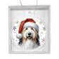 Christmas Dog - Old English Sheepdog - Acrylic Ornament