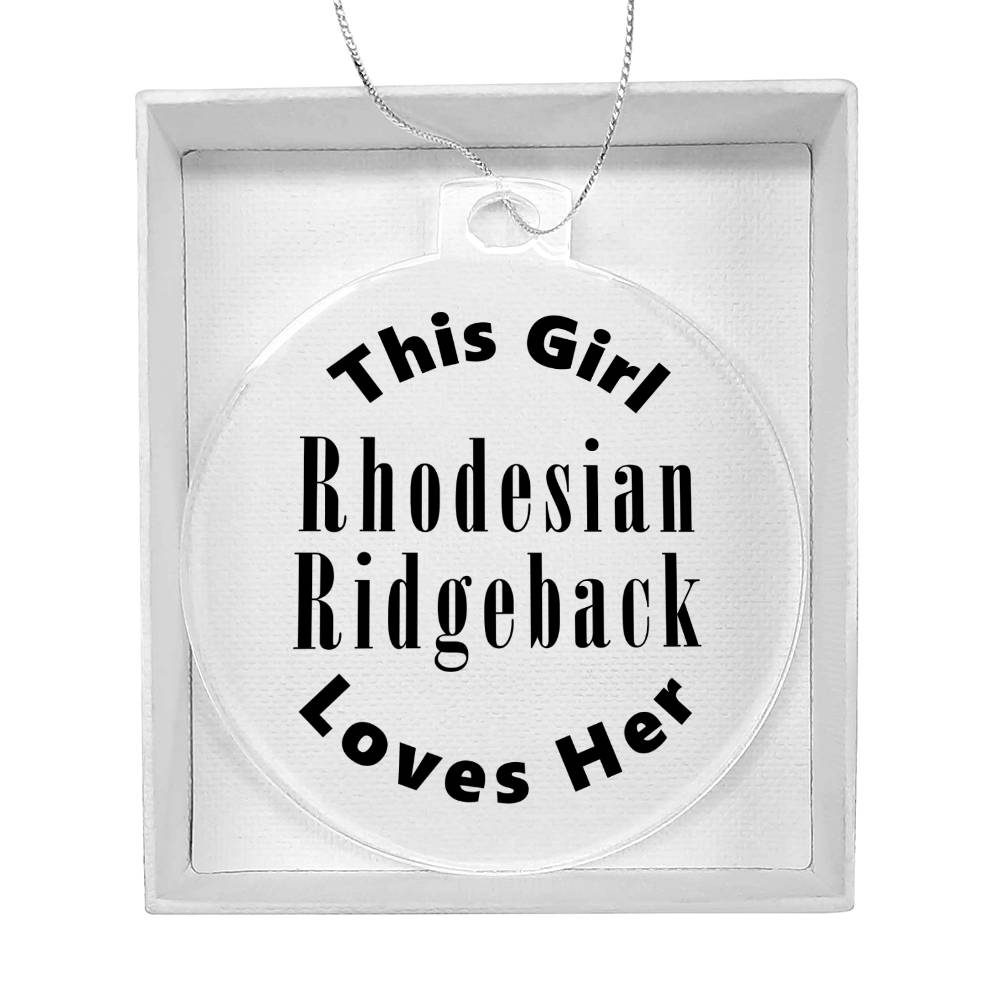 Rhodesian Ridgeback - Acrylic Ornament