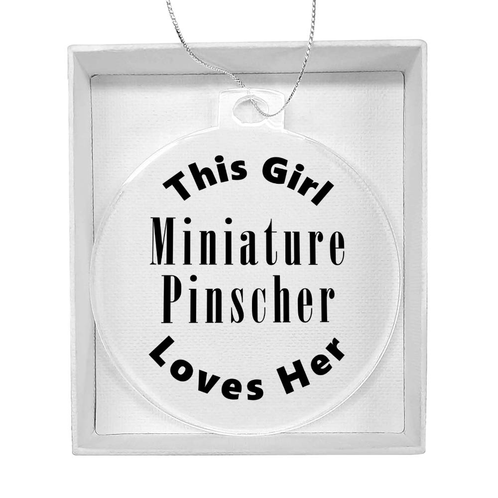 Miniature Pinscher - Acrylic Ornament