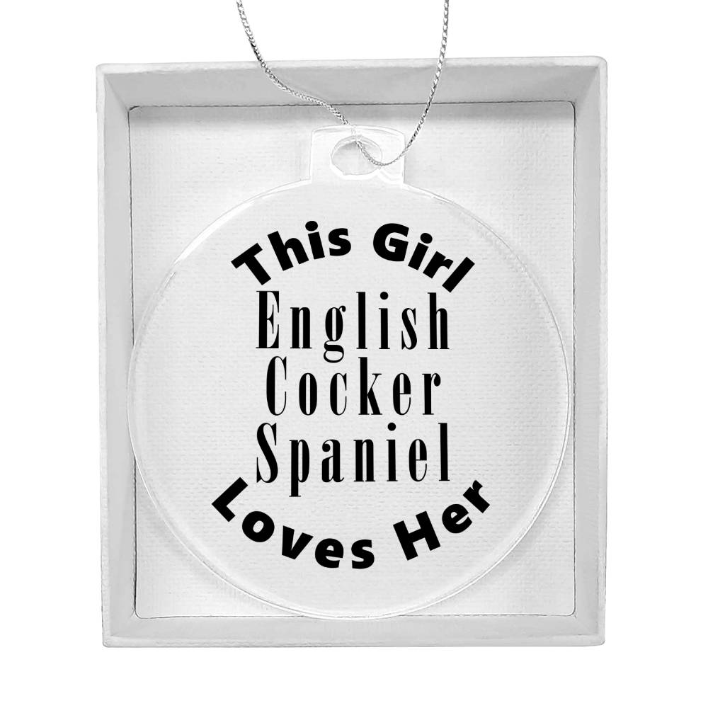 English Cocker Spaniel - Acrylic Ornament