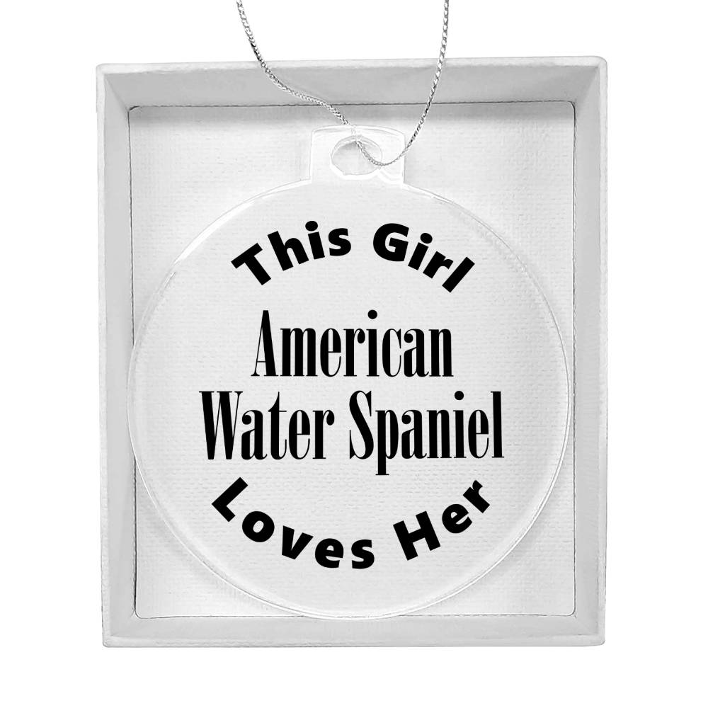 American Water Spaniel - Acrylic Ornament