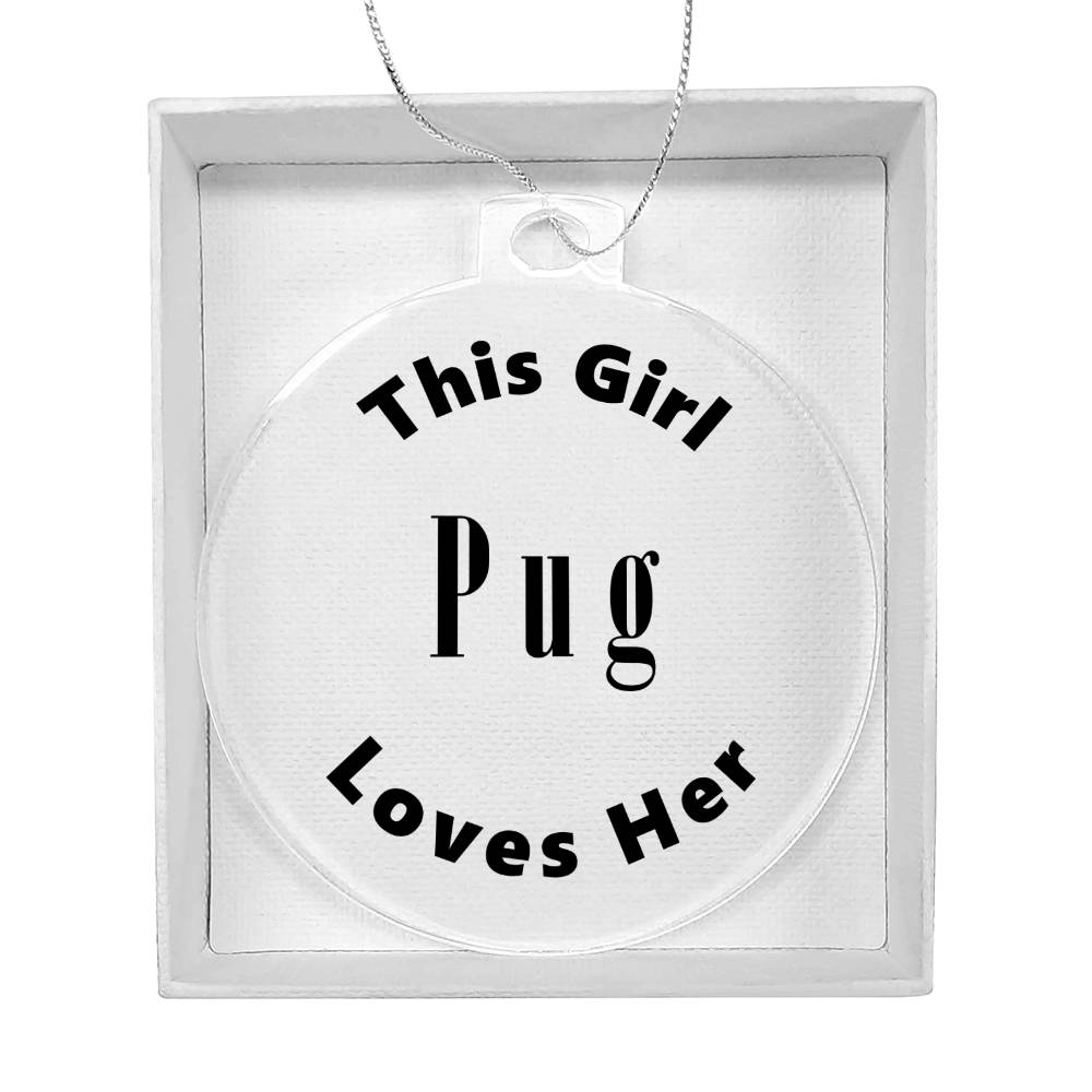 Pug - Acrylic Ornament