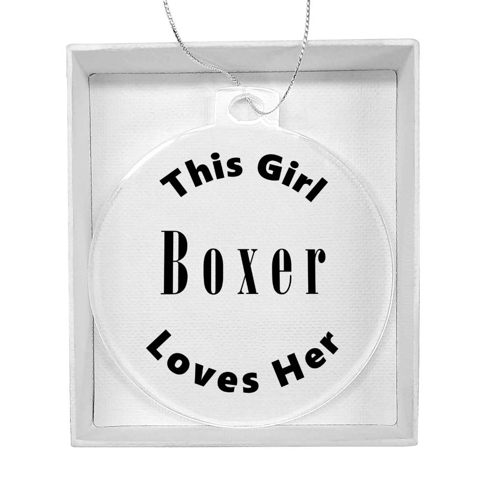 Boxer - Acrylic Ornament
