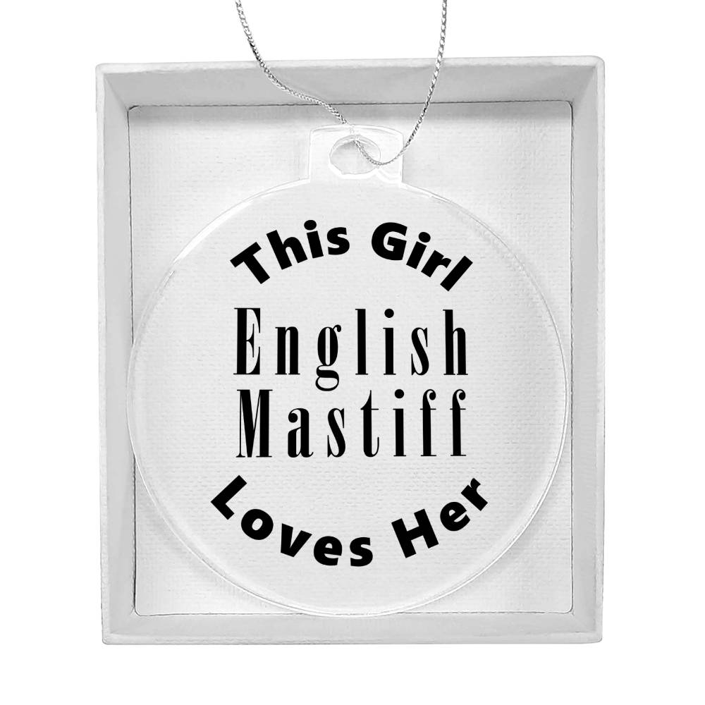 English Mastiff - Acrylic Ornament