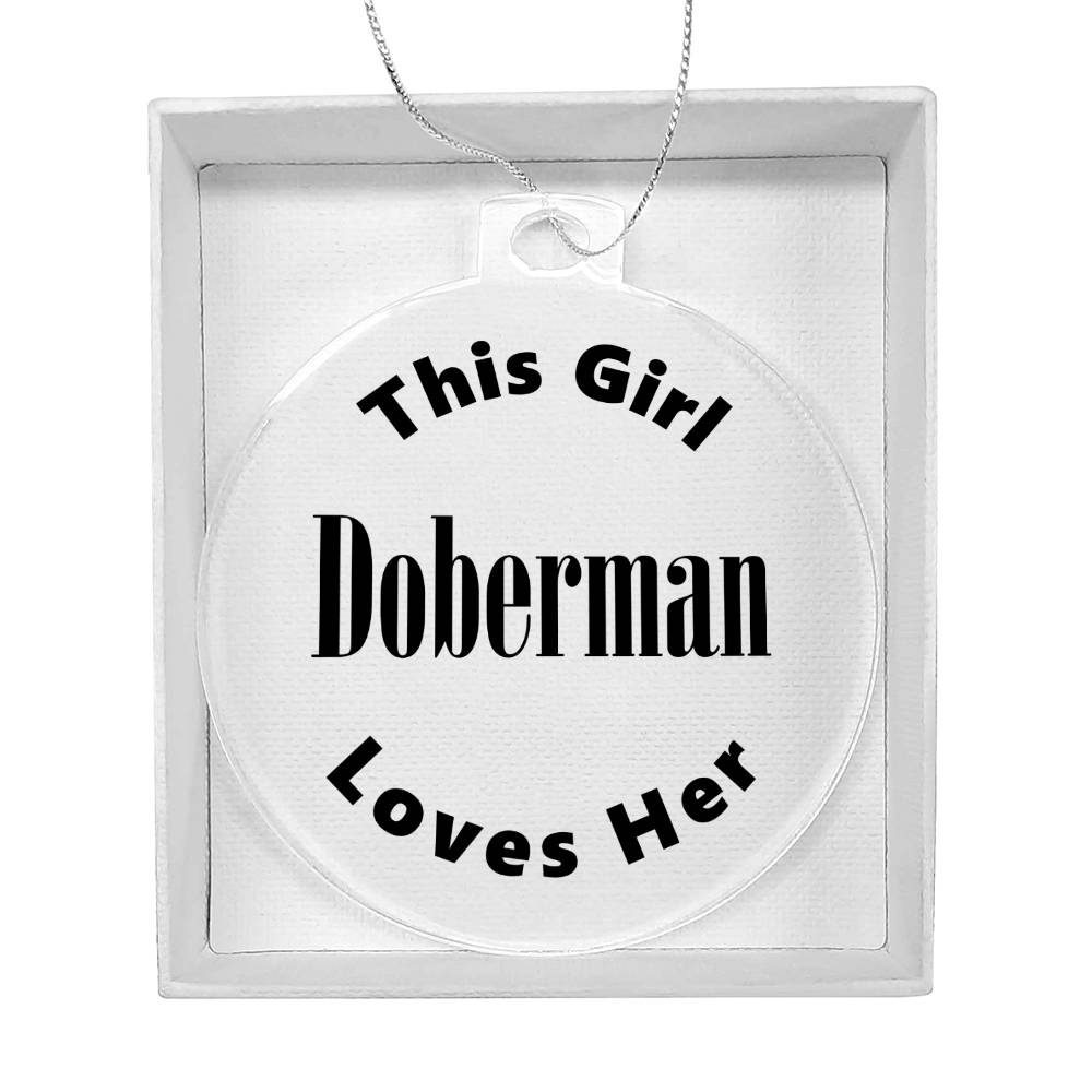 Doberman - Acrylic Ornament