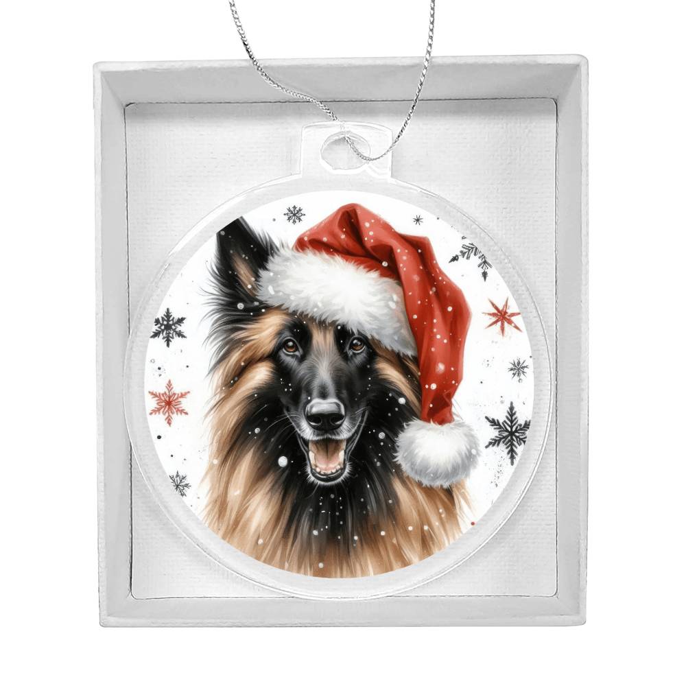 Christmas Dog - Belgian Shepherd Laekenois - Acrylic Ornament