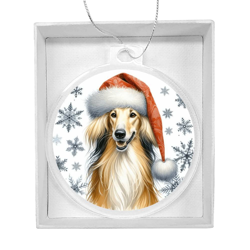 Christmas Dog - Saluki - Acrylic Ornament