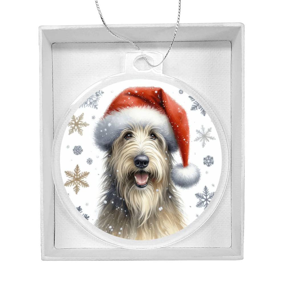 Christmas Dog - Irish Wolfhound - Acrylic Ornament