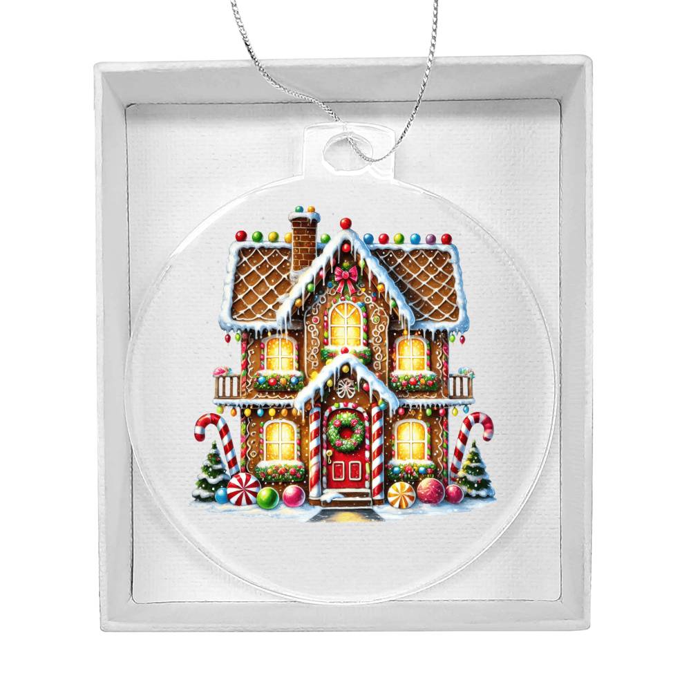 Christmas Gingerbread House 022 - Acrylic Ornament
