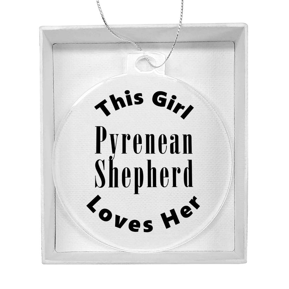 Pyrenean Shepherd - Acrylic Ornament