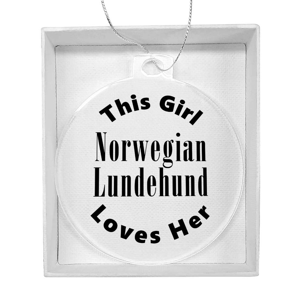 Norwegian Lundehund - Acrylic Ornament