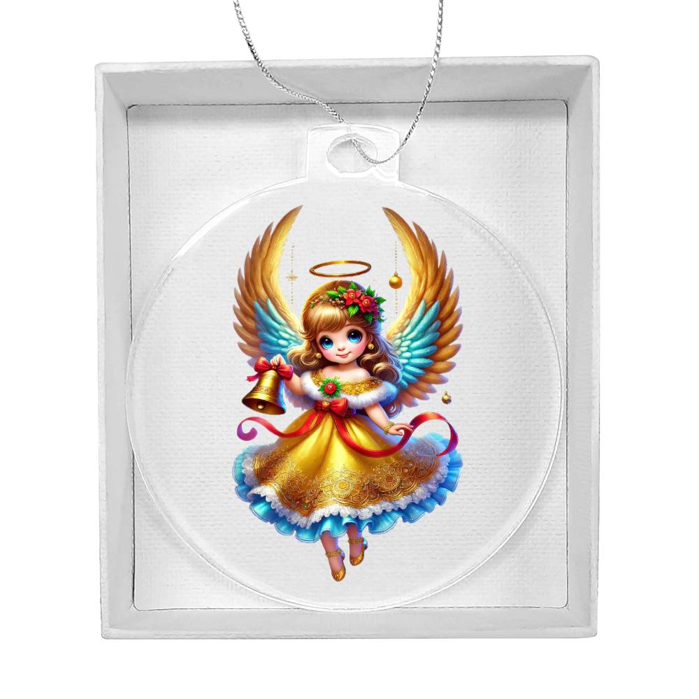 Cute Christmas Angel 002 - Acrylic Ornament