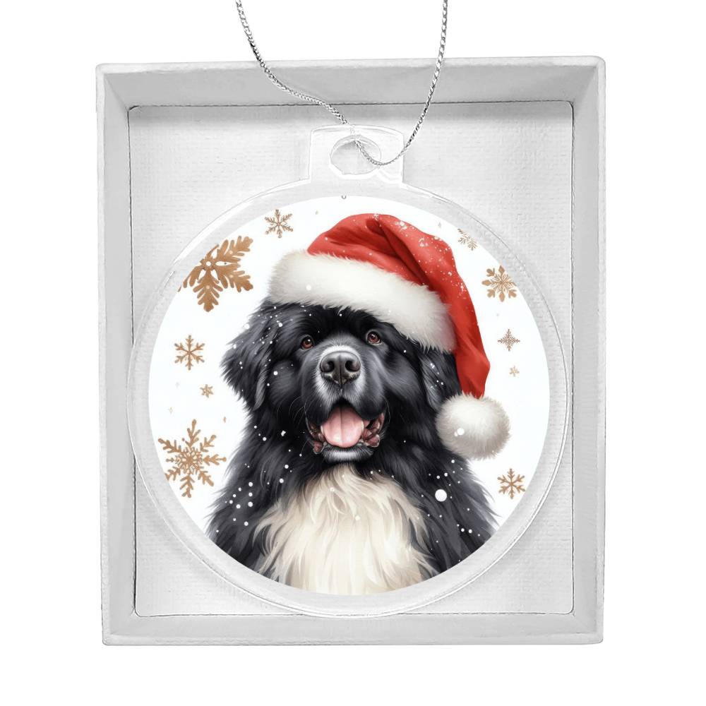 Christmas Dog - Newfoundland - Acrylic Ornament